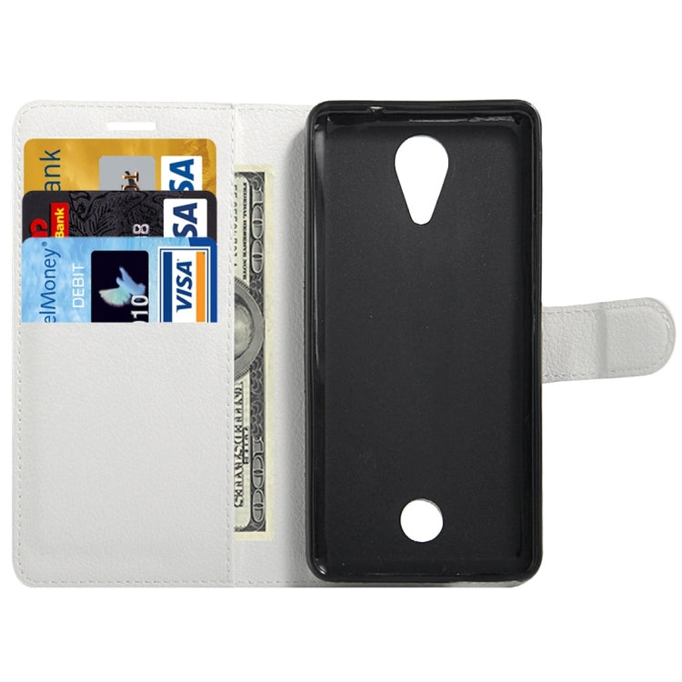 For Wiko Tommy Litchi Texture Horizontal Flip Leather Case with Holder & Card Slots & Wallet