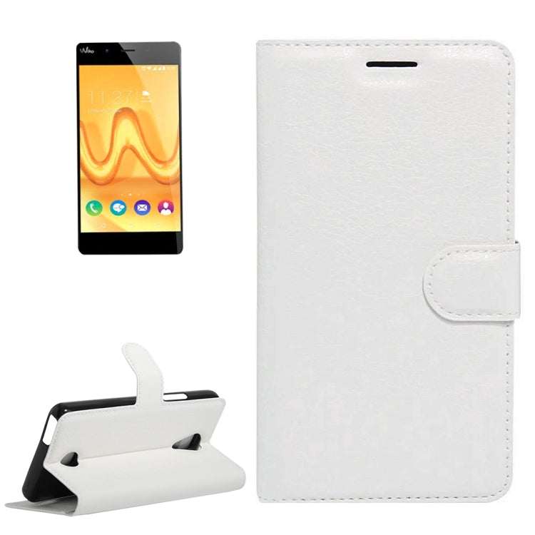 For Wiko Tommy Litchi Texture Horizontal Flip Leather Case with Holder & Card Slots & Wallet