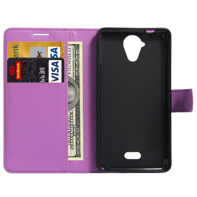 For Wiko U Feel Lite Litchi Texture Horizontal Flip Leather Case with Holder & Card Slots & Wallet