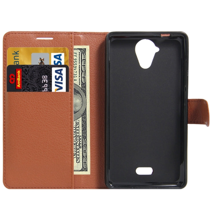 For Wiko U Feel Lite Litchi Texture Horizontal Flip Leather Case with Holder & Card Slots & Wallet