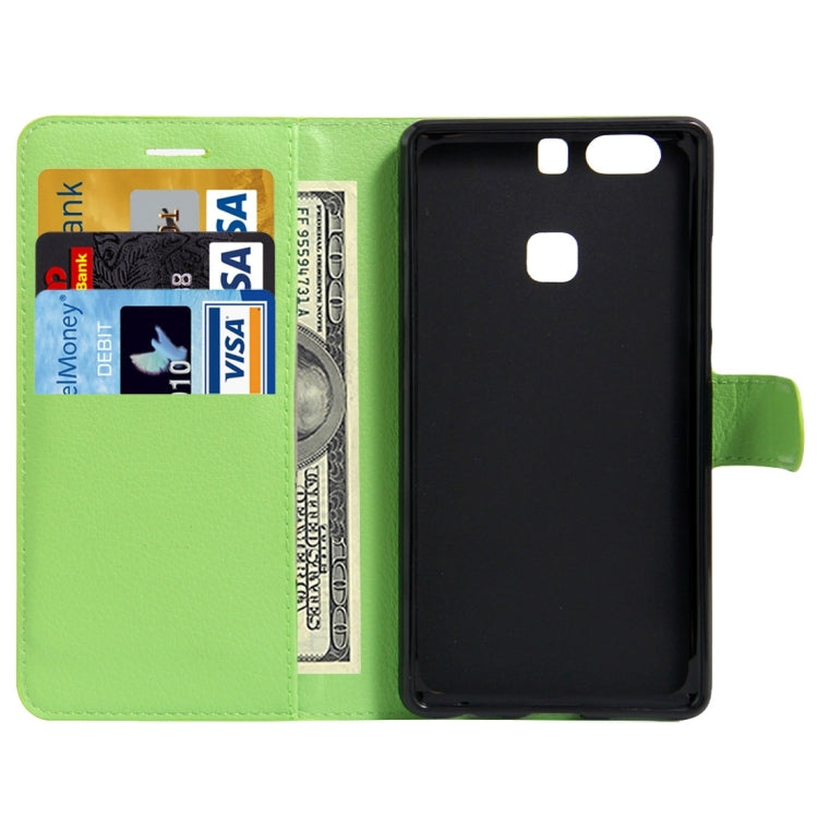 For Huawei  P9 Plus Litchi Texture Horizontal Flip Leather Case with Holder & Card Slots & Wallet