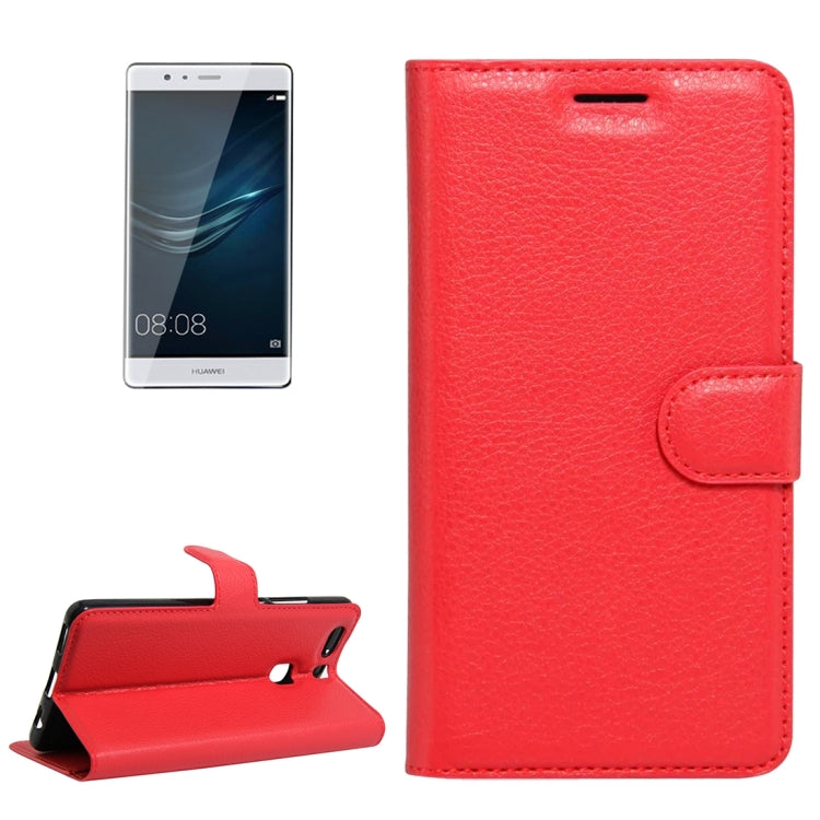 For Huawei  P9 Plus Litchi Texture Horizontal Flip Leather Case with Holder & Card Slots & Wallet