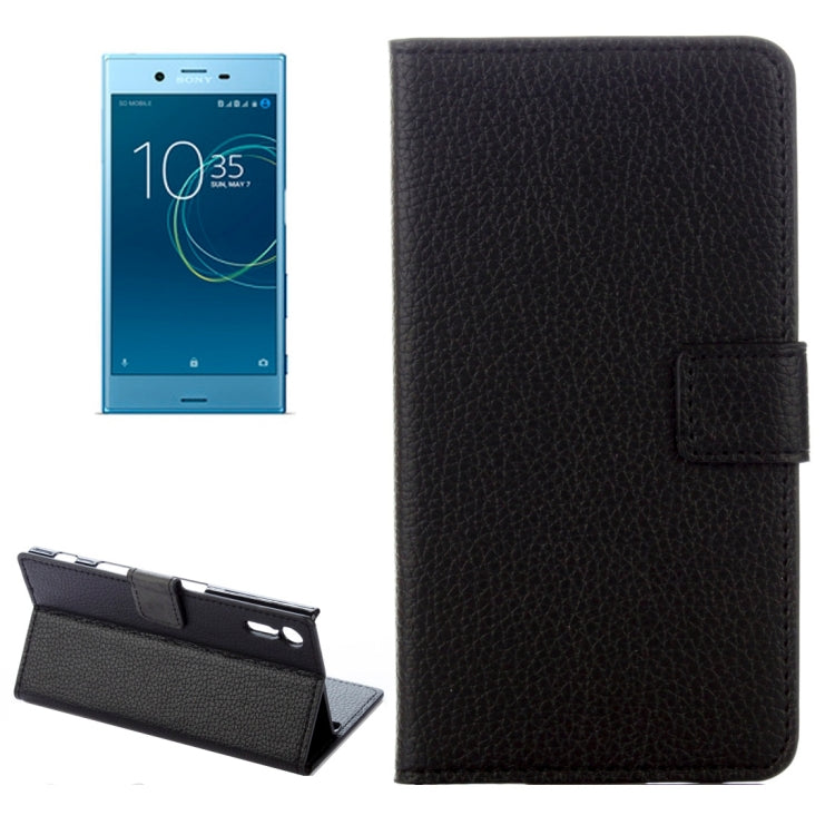 For Sony Xperia  XZs Pure Colour Horizontal Flip Leather Case with Holder & Card Slots & Wallet
