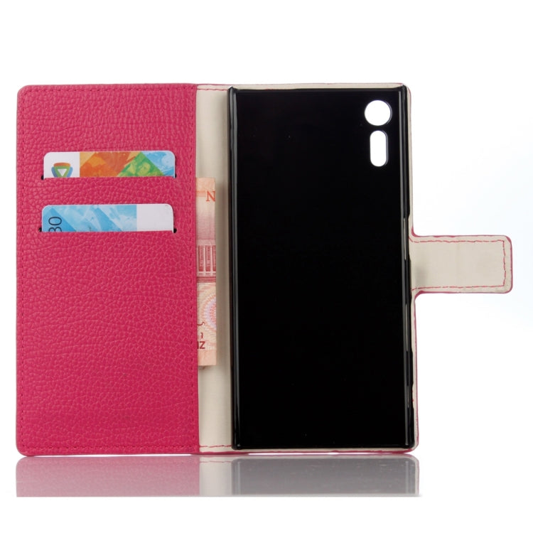 For Sony Xperia  XZs Pure Colour Horizontal Flip Leather Case with Holder & Card Slots & Wallet