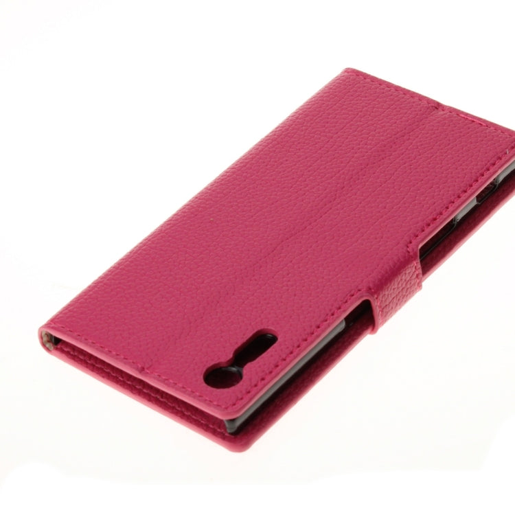 For Sony Xperia  XZs Pure Colour Horizontal Flip Leather Case with Holder & Card Slots & Wallet