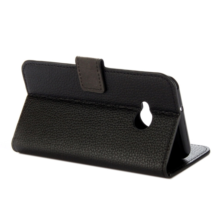 For HTC U Play Pure Colour Horizontal Flip Leather Case with Holder & Card Slots & Wallet(Black)