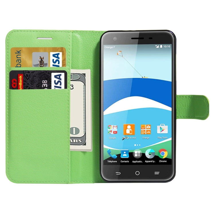 For Orange Dive 71 Litchi Texture Horizontal Flip Leather Case with Holder & Card Slots & Wallet