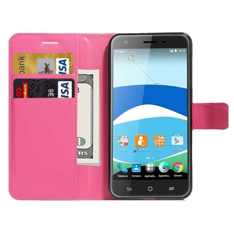 For Orange Dive 71 Litchi Texture Horizontal Flip Leather Case with Holder & Card Slots & Wallet