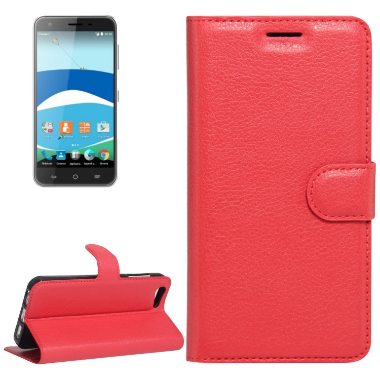 For Orange Dive 71 Litchi Texture Horizontal Flip Leather Case with Holder & Card Slots & Wallet