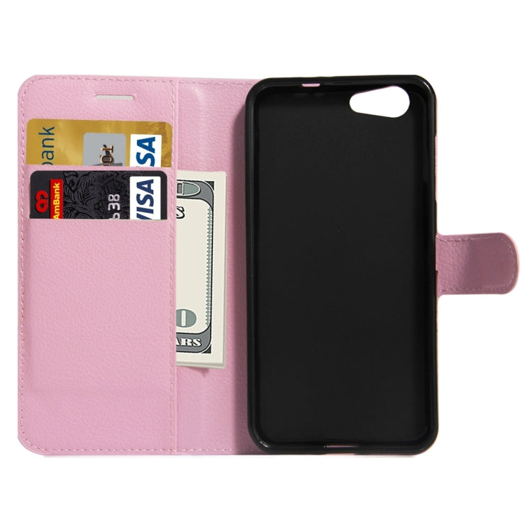 For ZTE  Blade A506 Litchi Texture Horizontal Flip Leather Case with Holder & Card Slots & Wallet