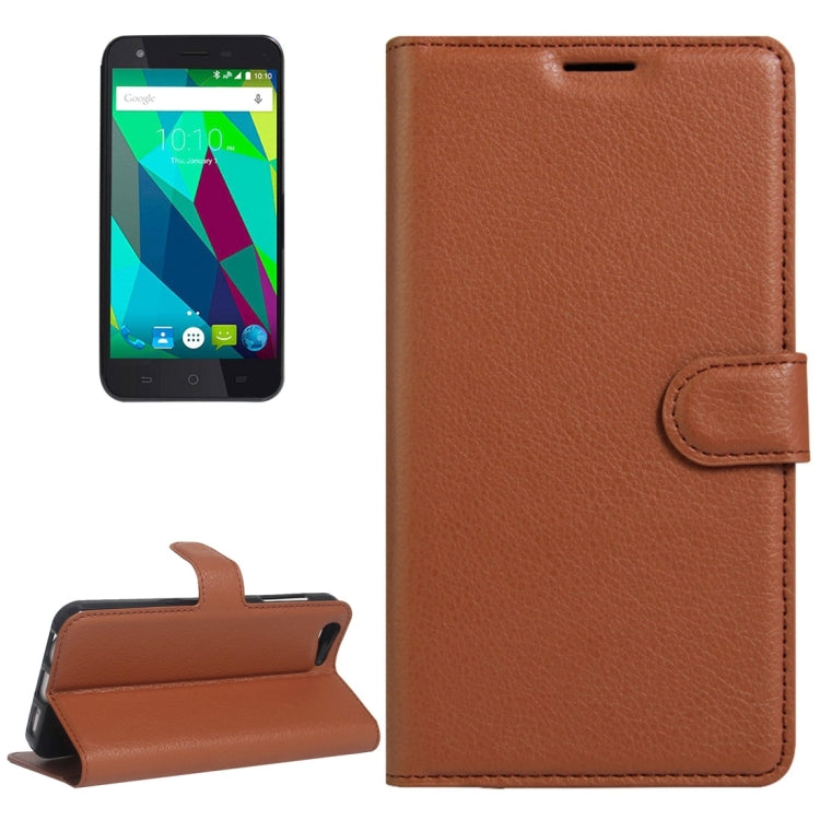 For ZTE  Blade A506 Litchi Texture Horizontal Flip Leather Case with Holder & Card Slots & Wallet