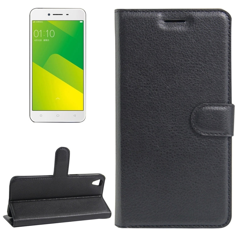 For OPPO  A37 Litchi Texture Horizontal Flip Leather Case with Holder & Card Slots & Wallet