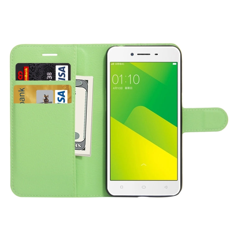 For OPPO  A37 Litchi Texture Horizontal Flip Leather Case with Holder & Card Slots & Wallet