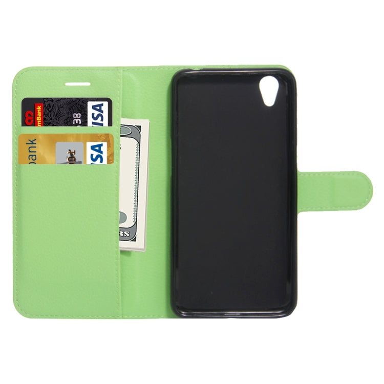 For OPPO  A37 Litchi Texture Horizontal Flip Leather Case with Holder & Card Slots & Wallet