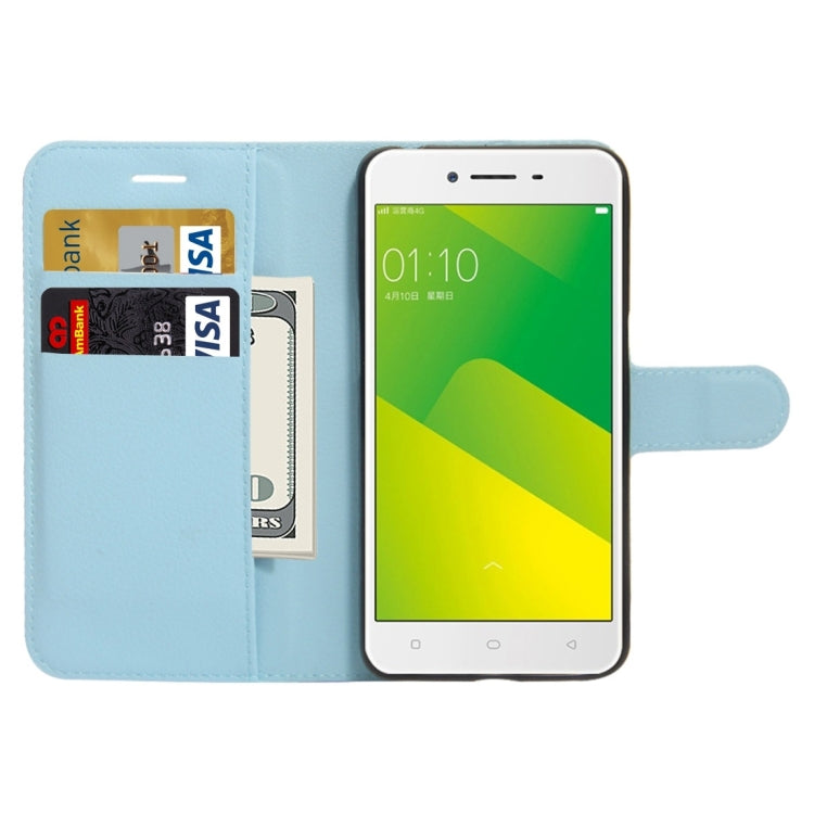 For OPPO  A37 Litchi Texture Horizontal Flip Leather Case with Holder & Card Slots & Wallet