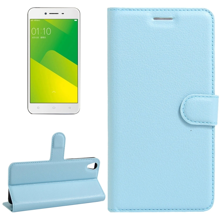 For OPPO  A37 Litchi Texture Horizontal Flip Leather Case with Holder & Card Slots & Wallet