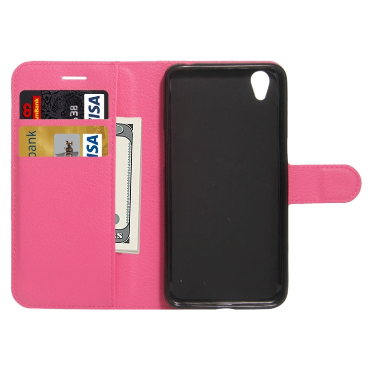 For OPPO  A37 Litchi Texture Horizontal Flip Leather Case with Holder & Card Slots & Wallet