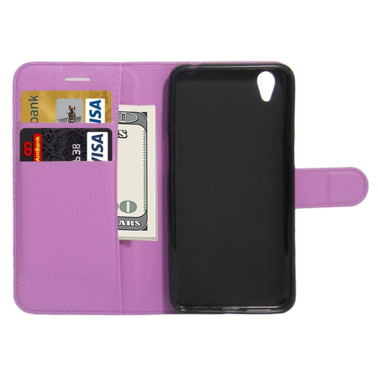 For OPPO  A37 Litchi Texture Horizontal Flip Leather Case with Holder & Card Slots & Wallet