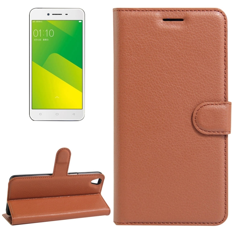 For OPPO  A37 Litchi Texture Horizontal Flip Leather Case with Holder & Card Slots & Wallet