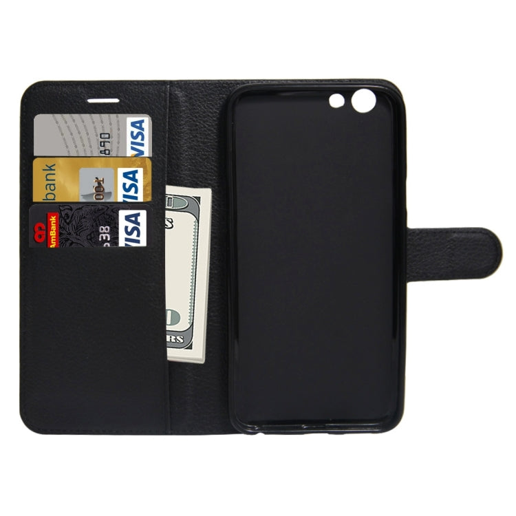 For OPPO  A59 Litchi Texture Horizontal Flip Leather Case with Holder & Card Slots & Wallet