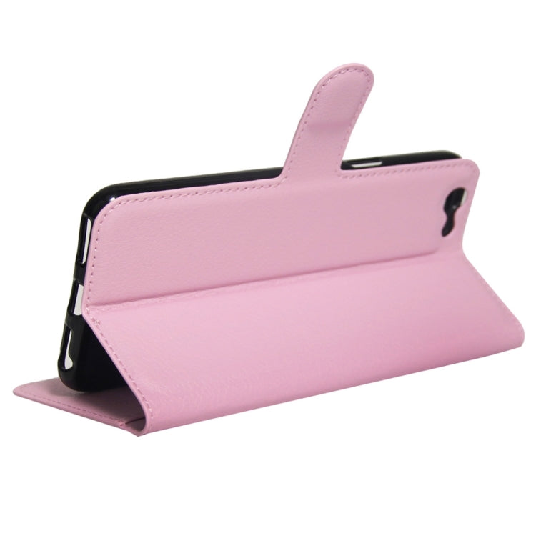 For OPPO  A59 Litchi Texture Horizontal Flip Leather Case with Holder & Card Slots & Wallet