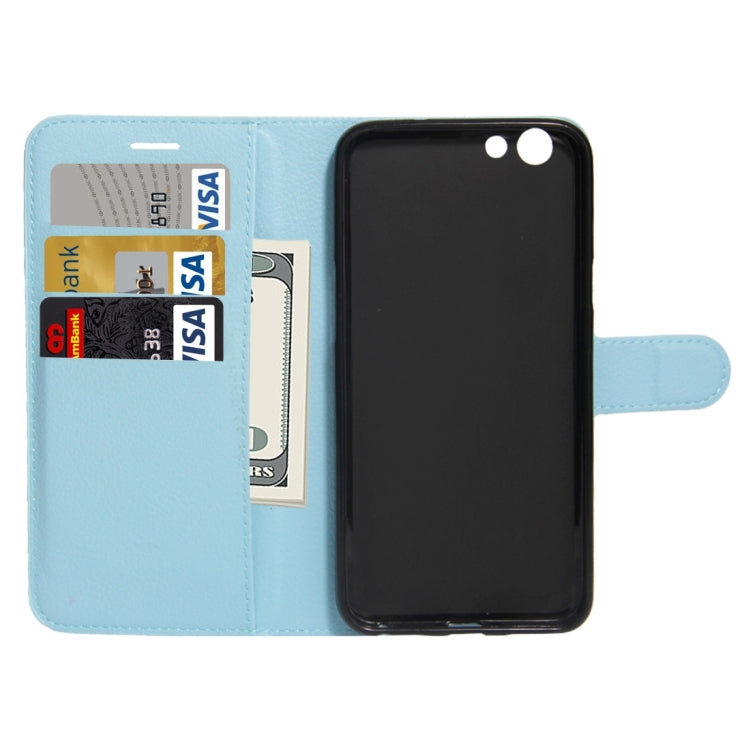 For OPPO  A59 Litchi Texture Horizontal Flip Leather Case with Holder & Card Slots & Wallet