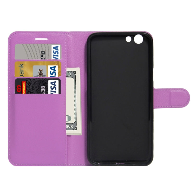For OPPO  A59 Litchi Texture Horizontal Flip Leather Case with Holder & Card Slots & Wallet