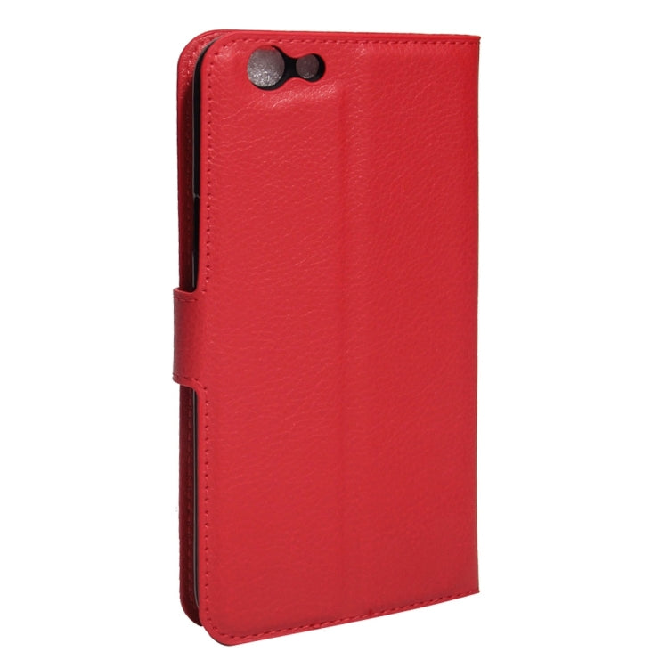 For OPPO  A59 Litchi Texture Horizontal Flip Leather Case with Holder & Card Slots & Wallet