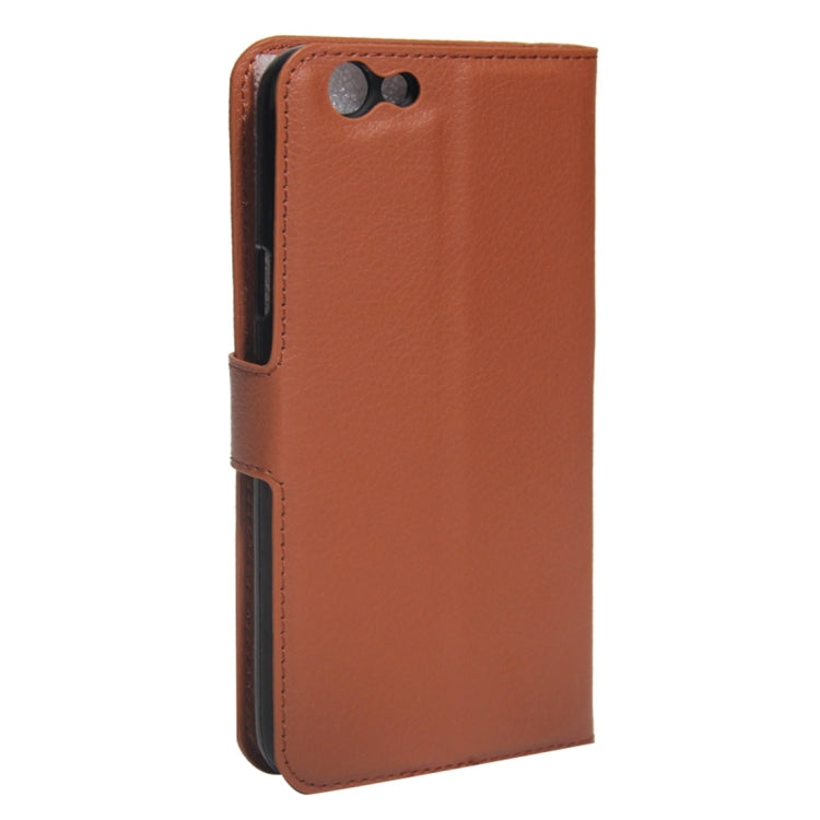 For OPPO  A59 Litchi Texture Horizontal Flip Leather Case with Holder & Card Slots & Wallet