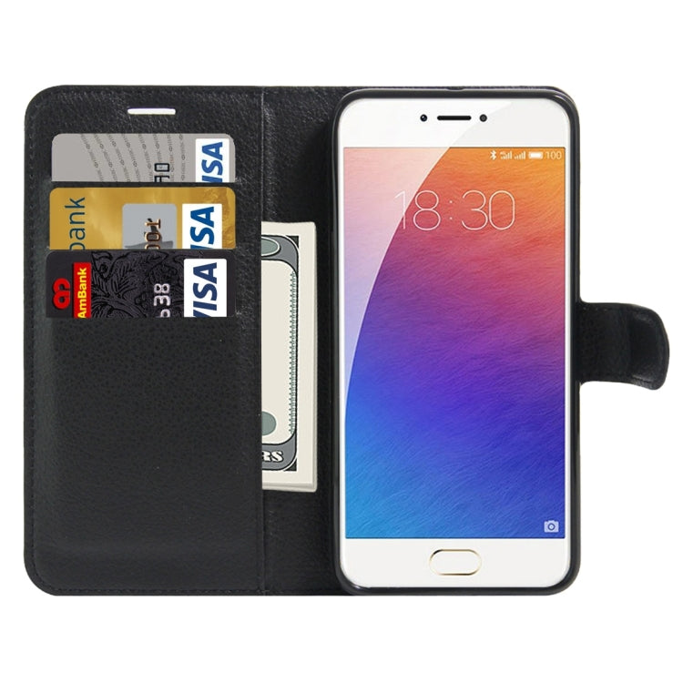 For Meizu  M3E / Meilan E Litchi Texture Horizontal Flip Leather Case with Holder & Card Slots & Wallet