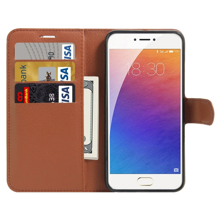 For Meizu  M3E / Meilan E Litchi Texture Horizontal Flip Leather Case with Holder & Card Slots & Wallet