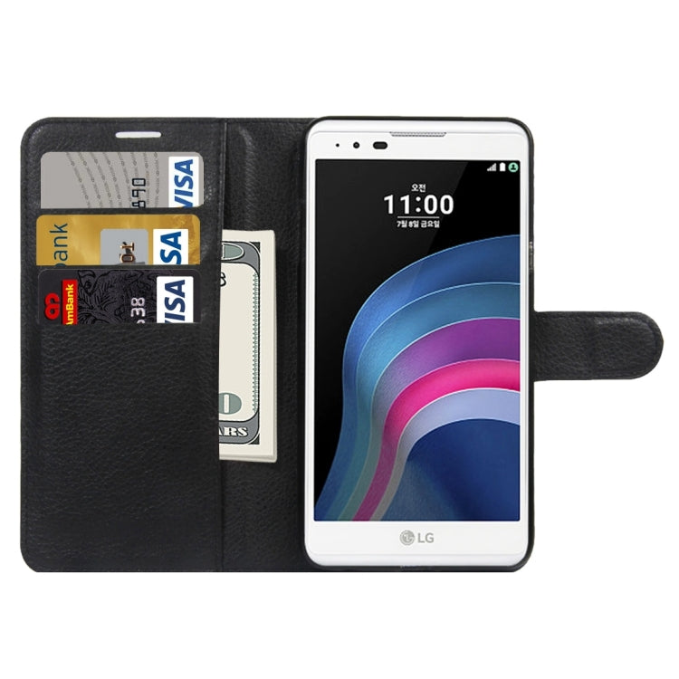 For LG X5 Litchi Texture Horizontal Flip Leather Case with Holder & Card Slots & Wallet