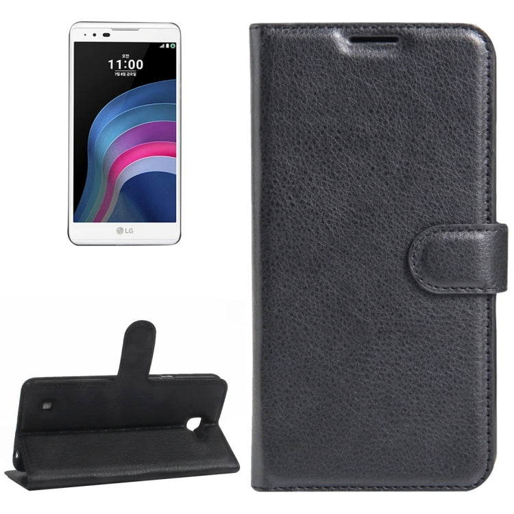 For LG X5 Litchi Texture Horizontal Flip Leather Case with Holder & Card Slots & Wallet