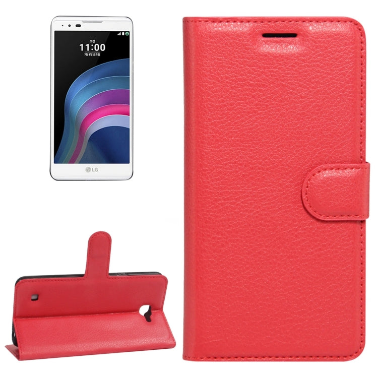 For LG X5 Litchi Texture Horizontal Flip Leather Case with Holder & Card Slots & Wallet
