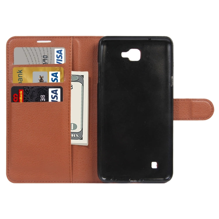 For LG X5 Litchi Texture Horizontal Flip Leather Case with Holder & Card Slots & Wallet