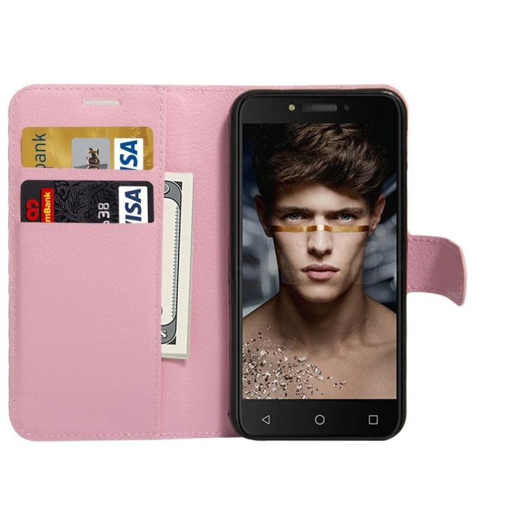 For Alcatel Shine Lite Litchi Texture Horizontal Flip PU Leather Case with Holder & Card Slots & Wallet