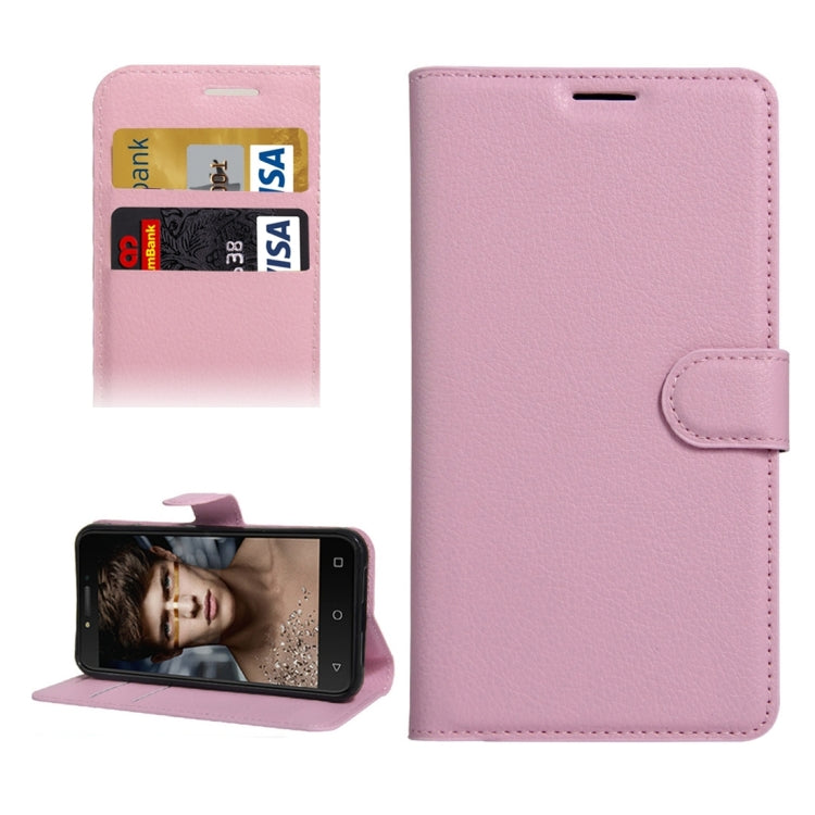 For Alcatel Shine Lite Litchi Texture Horizontal Flip PU Leather Case with Holder & Card Slots & Wallet