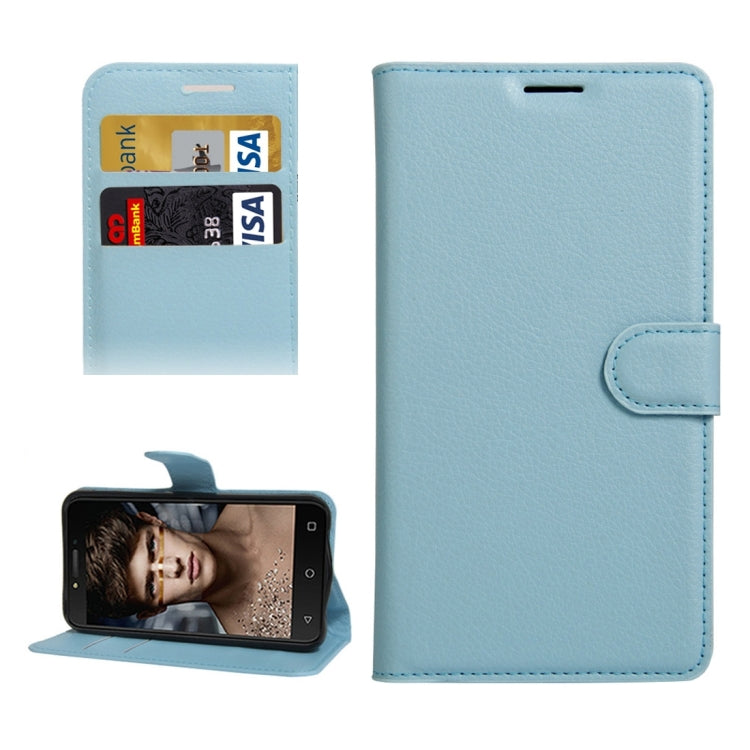 For Alcatel Shine Lite Litchi Texture Horizontal Flip PU Leather Case with Holder & Card Slots & Wallet