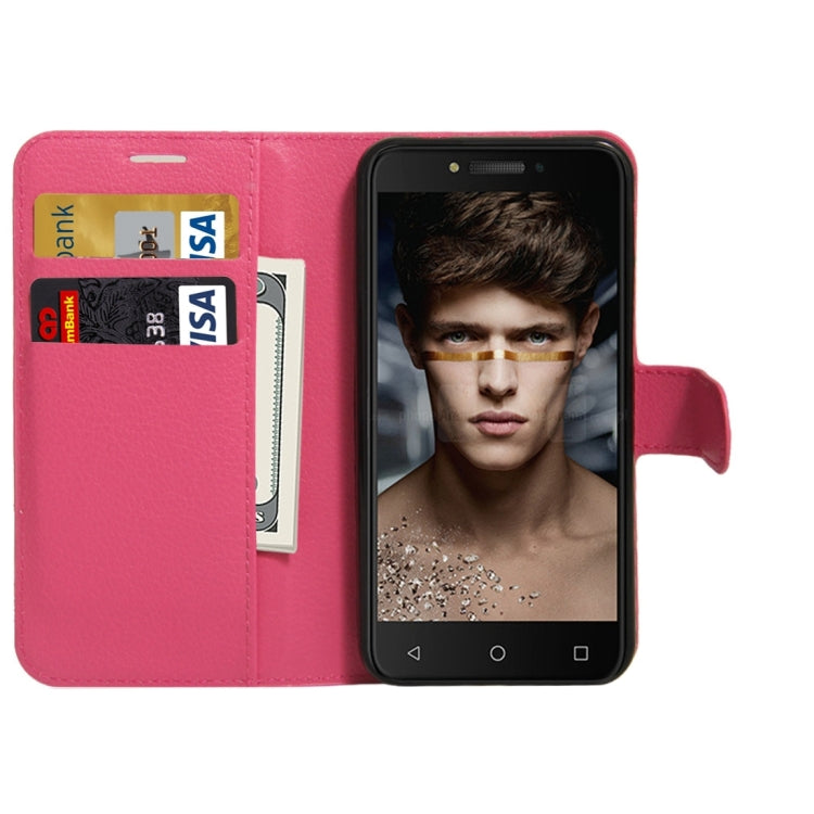 For Alcatel Shine Lite Litchi Texture Horizontal Flip PU Leather Case with Holder & Card Slots & Wallet