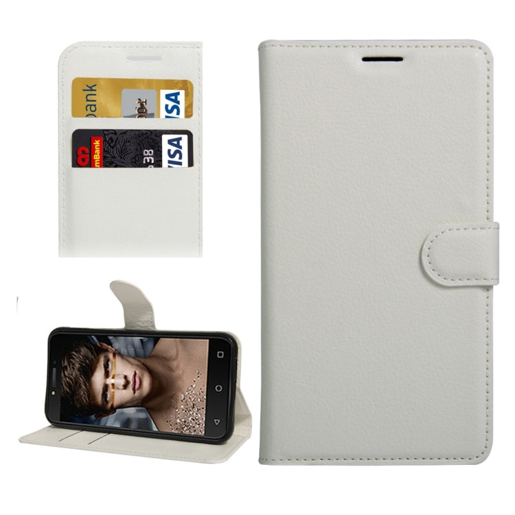 For Alcatel Shine Lite Litchi Texture Horizontal Flip PU Leather Case with Holder & Card Slots & Wallet