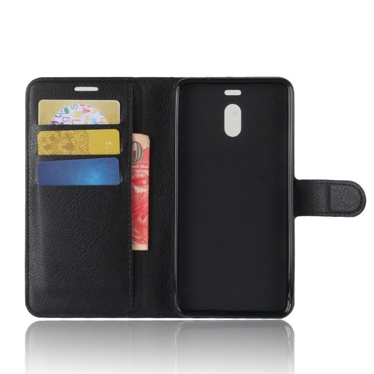 For Meizu  M6 Note Litchi Texture PU +TPU Horizontal Flip Leather Case With Holder & Card Slots & Wallet