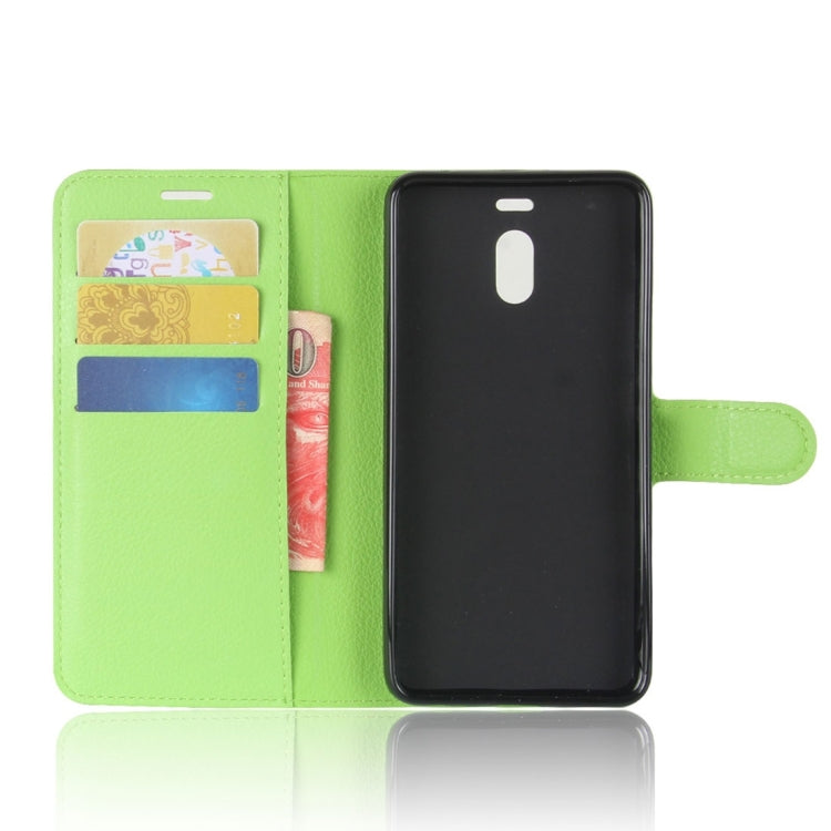 For Meizu  M6 Note Litchi Texture PU +TPU Horizontal Flip Leather Case With Holder & Card Slots & Wallet