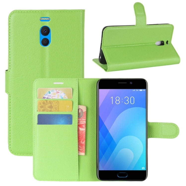 For Meizu  M6 Note Litchi Texture PU +TPU Horizontal Flip Leather Case With Holder & Card Slots & Wallet