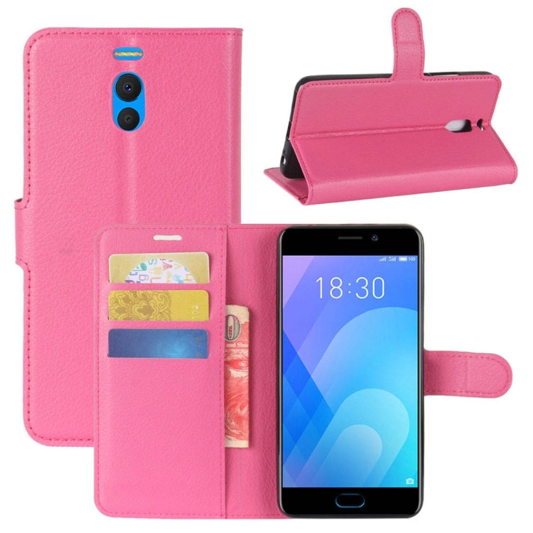For Meizu  M6 Note Litchi Texture PU +TPU Horizontal Flip Leather Case With Holder & Card Slots & Wallet