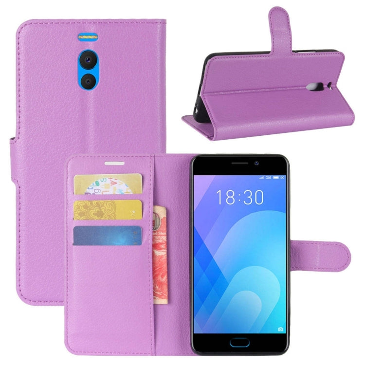 For Meizu  M6 Note Litchi Texture PU +TPU Horizontal Flip Leather Case With Holder & Card Slots & Wallet