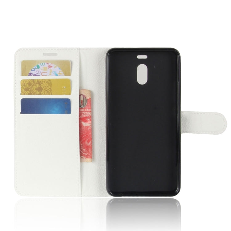 For Meizu  M6 Note Litchi Texture PU +TPU Horizontal Flip Leather Case With Holder & Card Slots & Wallet