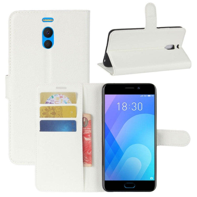 For Meizu  M6 Note Litchi Texture PU +TPU Horizontal Flip Leather Case With Holder & Card Slots & Wallet