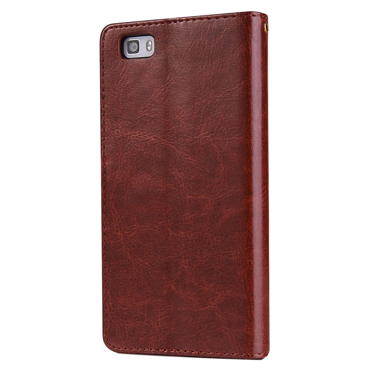 For Huawei  P8 Lite Crazy Horse Texture Horizontal Flip Leather Case with Photo Frame & Holder & Card Slots & Wallet & Lanyard