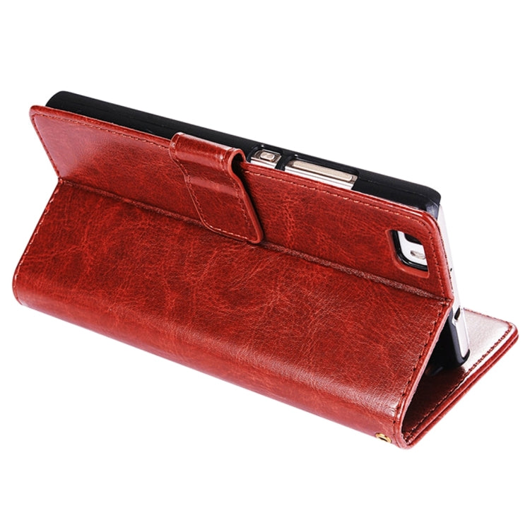 For Huawei  P8 Lite Crazy Horse Texture Horizontal Flip Leather Case with Photo Frame & Holder & Card Slots & Wallet & Lanyard