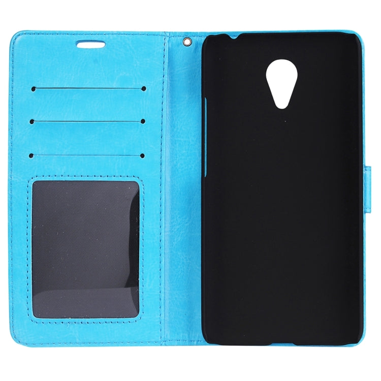 For Meizu  M2 Note Crazy Horse Texture Horizontal Flip Leather Case with Photo Frame & Holder & Card Slots & Wallet & Lanyard